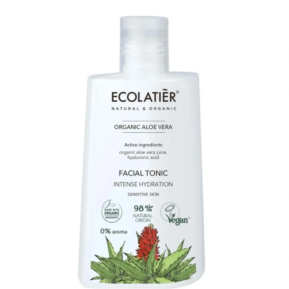 ECOLATIẼR Facial Tonic Intense Hydration Formula with Organic Aloe Vera
